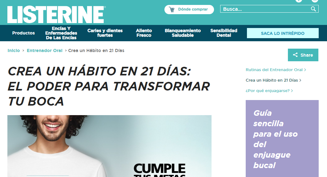 Listerine 21 días