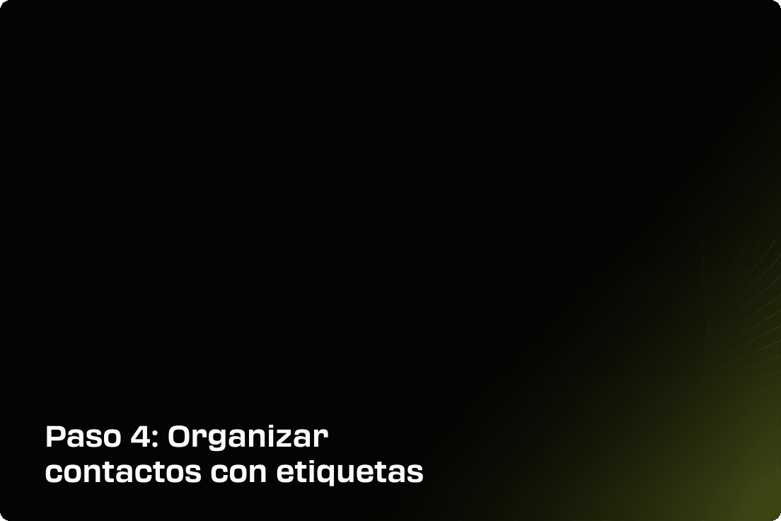 Paso 4_ Organizar contactos con etiquetas